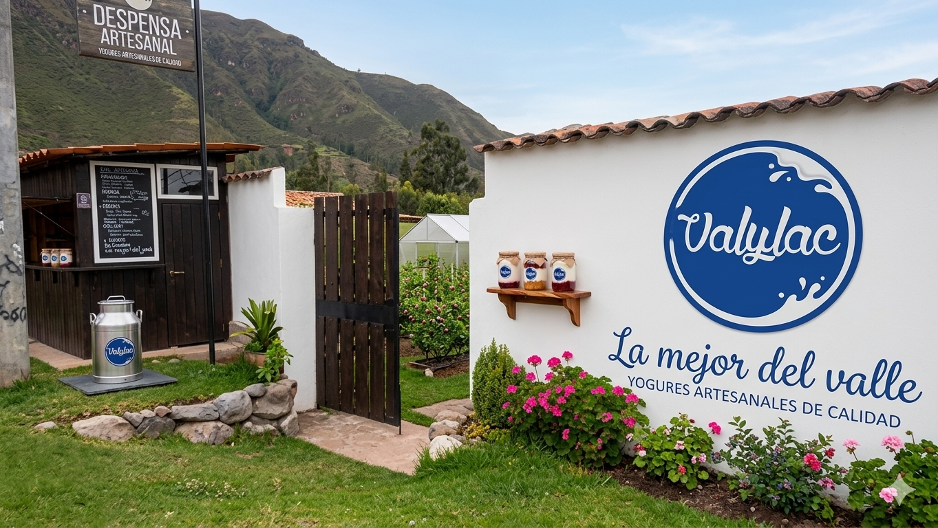 Entrada de la tienda Valylac en Urubamba